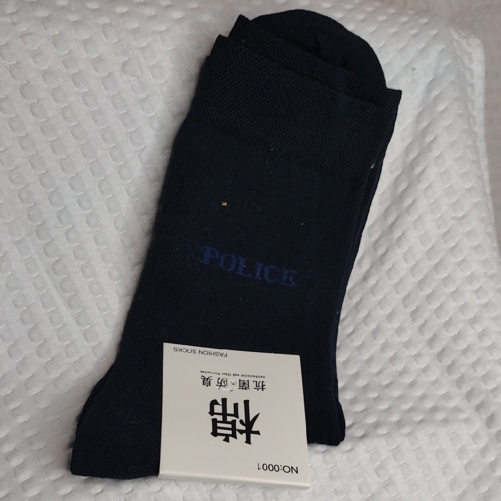 Police Navy Men's Casual Socks